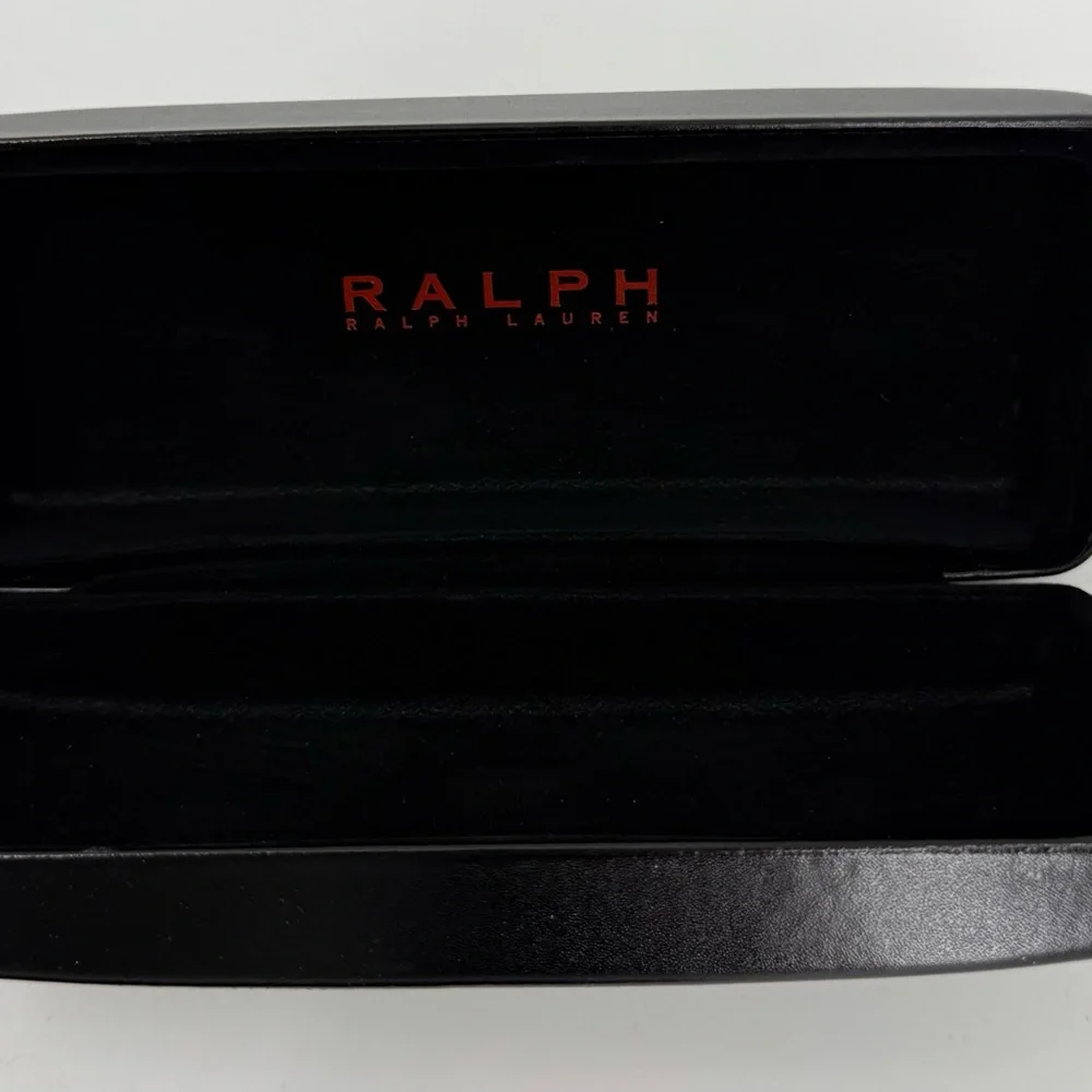 “Ralph” Ralph Lauren Eye Glasses‎ Sunglasses Clamshell Case Black w/Cloth NWOT
